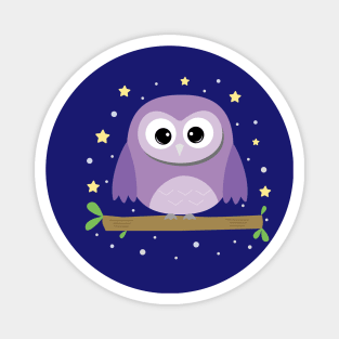 Cute owl at night Magnet